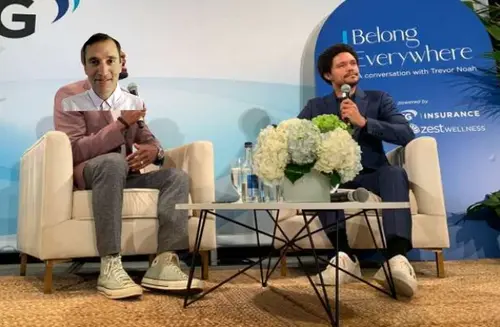 With Trevor Noah at TED conference